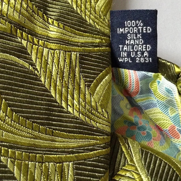 Ted Baker London Necktie 100% Silk Green Tie Men's Accessories - Picture 5 of 5
